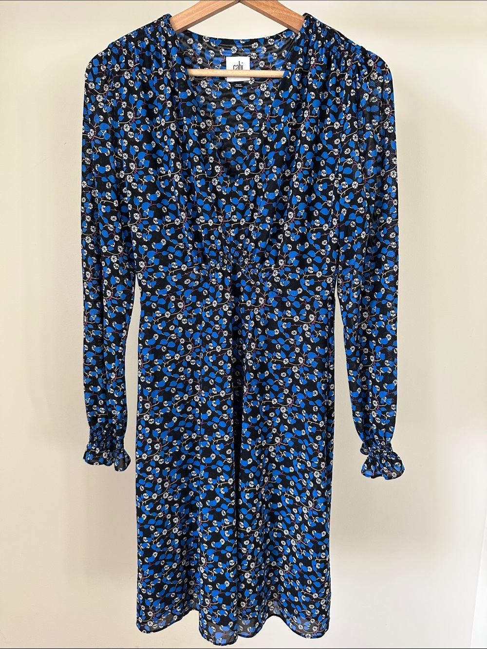 CAbi The Ten Dress Blue Breathable  Long Sleeve Dress - Picture 2 of 8